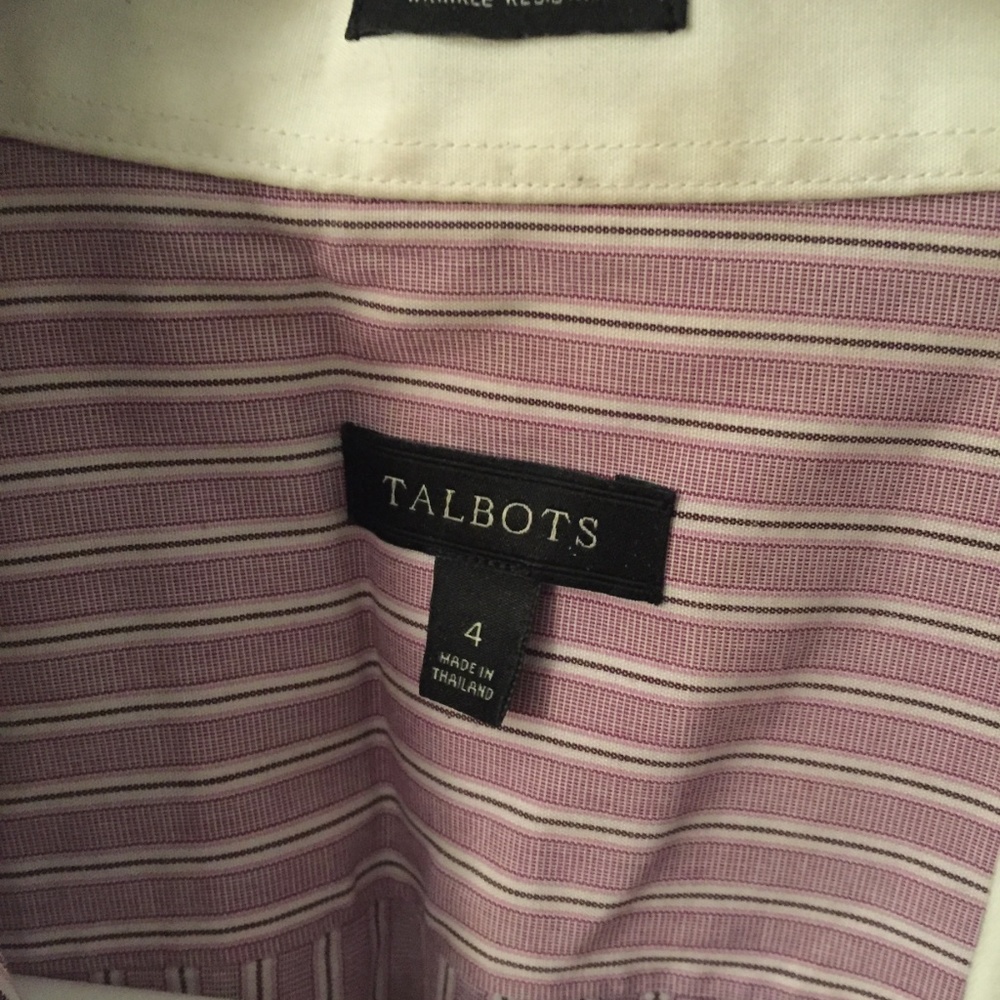 Talbots Striped Button Down - Picture 4 of 5